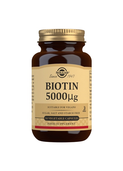 Solgar - Biotin 5000 ug (50 Veg Caps)